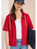 Cecil Kurzarm Sweatjacke mit Kapuze in Rot