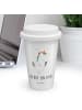 Mr. & Mrs. Panda Mehrwegbecher Einhorn Sänger mit Spruch in Weiß