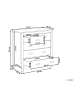 Beliani Kommode SHILLINGTON in Weiß/Silber/Braun - (W) 79 x (H) 83 x (L) 40 cm
