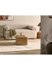 Beliani Pouf DHADAR in Naturfarben/Beige - (W) 45 x (H) 30 x (L) 45 cm