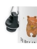 Mr. & Mrs. Panda Trinkflasche Bär Honig mit Spruch in Weiß