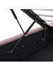 Beliani 2-tlg Doppelbett SEZANNE in Rosa/Schwarz