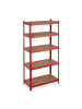 relaxdays Schwerlastregal in Rot - (B)90 x (H)180 x (T)45 cm