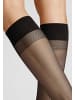 Hudson Feinkniestrümpfe Simply 20 2-Pack druckfreier Bund in Black