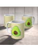 Mr. & Mrs. Panda Kaffeebecher Avocado Glücklich ohne Spruch in Gelb Pastell