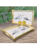 Mr. & Mrs. Panda Sofa Tablett Turteltauben Liebe ohne Spruch in Grau Pastell