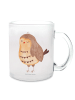 Mr. & Mrs. Panda Tasse Eule Zufrieden ohne Spruch in Transparent