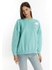 myMo Damen Sweatshirt Mit Applikation in Aqua