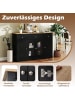 COSTWAY Sideboard 140 cm in Schwarz