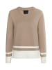 DreiMaster Klassik Damen Strickpullover in Schlamm Wollweiss