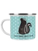 Mr. & Mrs. Panda becher emaille Stinktier Sitzen mit Spruch in Türkis Pastell