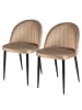 home24 Polsterstuhl Jacklin IV (2er-Set) in Beige
