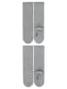 Sterntaler Kniestrümpfe 2er-Pack uni in silber mel.