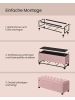 SONGMICS Sitzbank Melisa in Pastellrosa - (B)110 x (H)40 x (T)40 cm