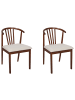 Beliani 2er-Set Esszimmerstuhl CRAIG in Braun/Beige