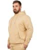 Reichstadt Herren Regular Fit Sport Hoodie Marken-Stick in Beige