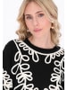 IZIA Women Sweater in black white