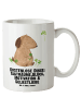 Mr. & Mrs. Panda Tasse Hund Kleeblatt mit Spruch in Weiß