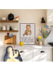 Mr. & Mrs. Panda Poster Otter Blumenstrauß mit Spruch in Grau Pastell