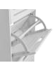 Home Nature Wohnkonzept Schuhschrank mit 3 Klappen in Weiß 108.7x53.6x24 cm