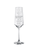 Mr. & Mrs. Panda Graviertes Sektglas Eule Zufrieden mit Spruch in Transparent