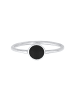 Elli Ring 925 Sterling Silber Geo, Kreis in Schwarz