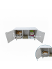 relaxdays Katzenschrank in Weiß - (B)120 x (H)65 x (T)52 cm