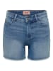 ONLY Shorts kurze Denim Jeans Shorts Knopf und Reißverschluss in Hellblau