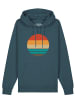 wat? Apparel Sweatshirt Retro Sunset Ocean in Petrol