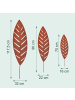 relaxdays 3 x Gartenstecker "Palmblatt" in Braun