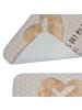 Mr. & Mrs. Panda Badeteppich Otter Valentine mit Spruch in Grau Pastell
