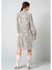 Alba Moda Druckkleid mit V-Ausschnitt und Schluppe in offwhite