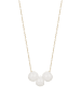 faina Women Charm Necklace in Gold White