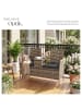 tectake Rattan-Gartensitzbank, 2-Sitzer, 133 x 63 x 84 cm, 6-cm-Polster