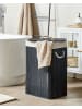 Beliani Wäschekörbe KOMARI in Schwarz/Weiß - (W) 40 x (H) 60 x (L) 30 cm
