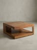 KADIMA DESIGN Couchtisch Massiv-Holz Sheesham 90 cm breit Design Wohnzimmer-Tisch