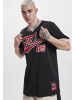 FUBU Mesh Tee in black/red/white