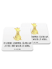 Mr. & Mrs. Panda Untersetzer Giraffe Zufrieden mit Spruch in Weiß