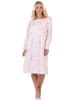 NORMANN Langarm Nachthemd klassische Design Knopfleiste am Hals - 88989 in rosa