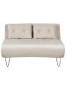 Beliani 2-Sitzer Sofa VESTFOLD in Beige/Gold - (W) 130 x (H) 81 x (L) 80 cm