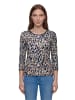 Betty Barclay Basic Shirt mit Rippenstruktur in Dark Blue/Beige