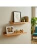 relaxdays Wandregal in Natur - (B)40 x (H)5 x (T)15 cm