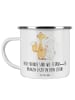 Mr. & Mrs. Panda Emaille Tasse Neue Freunde finden mit Spruch in Weiß