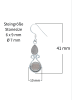 mantraroma 925er Silber - Ohrringe (L) 10 x (B) 41 mm mit Rosenquarz