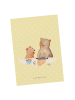 Mr. & Mrs. Panda Postkarte Oma Backen ohne Spruch in Gelb Pastell