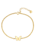 Glanzstücke München Armband Schmetterling aus Sterling Silber in gelbgold