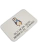 Mr. & Mrs. Panda Badteppich Pinguin Lolli mit Spruch in Weiß