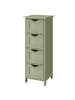 VASAGLE Badschrank in Grün - (B)30 x (H)82 x (T)30 cm
