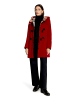 Gil Bret Dufflecoat mit Kapuze in Dunkelrot