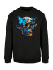 F4NT4STIC Sweatshirt Schmetterling Skull CREW in schwarz